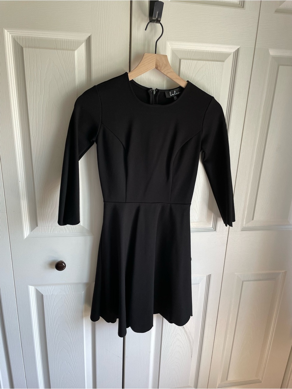 Lulu's Black Long Sleeve Fit & Flare Dress